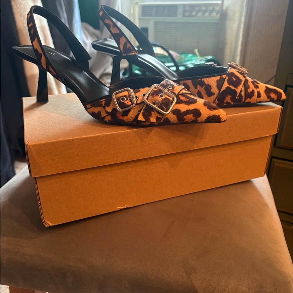 UO Cheetah Print Slingback Heels